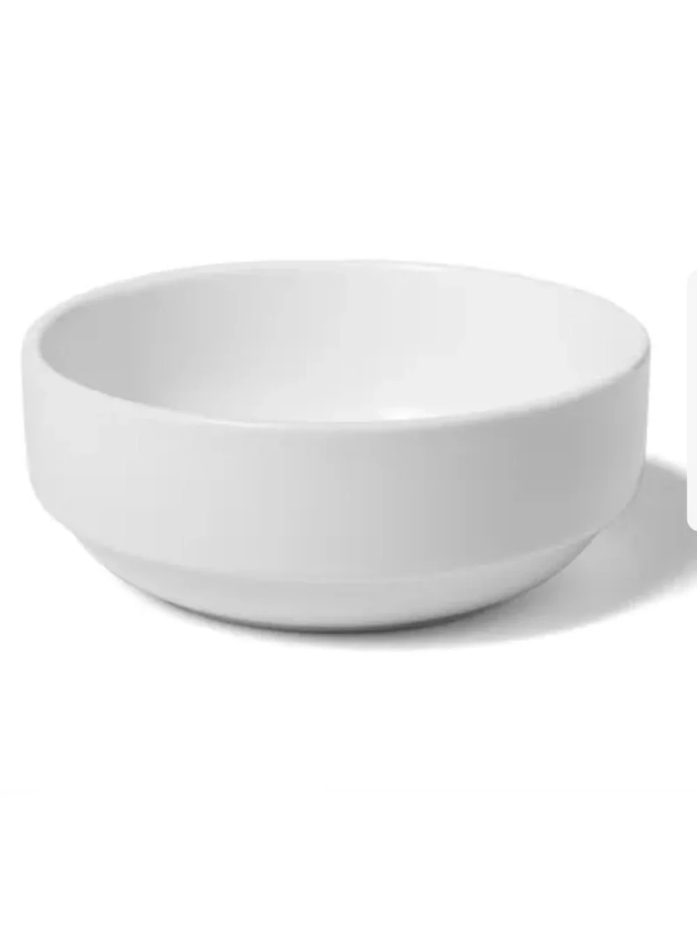 Sur La Table White Ceramic Cereal Bowls- Minimalist Dining (set of 4)